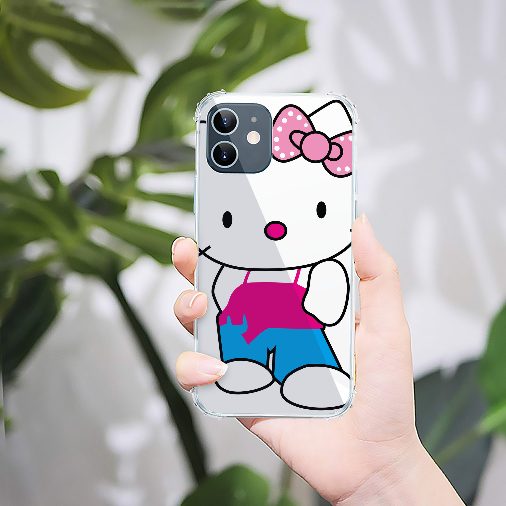 （画像用） Hello Kitty ハローキティ 【iPhone 12シリーズ対応】透明スマホケース（クリアソフトケース）